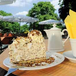 Stukken taart met schaduwbeeld Daar staan de Niederrheinischen brooden banketbakkers om bekend. Wie van zoet houdt komt helemaal aan zijn trekken (calorieën).