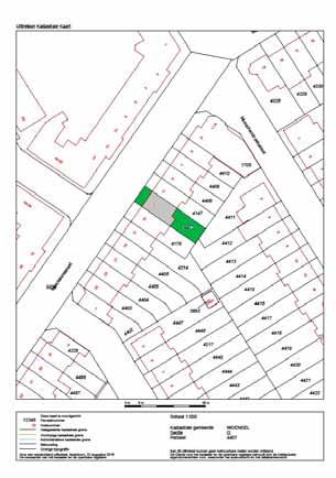 LIJST VAN ZAKEN, KADASTER EN LOCATIE blijft achter gaat mee ter overname n.v.t. Uittreksel uit de kadastrale kaart: Kadastrale gemeente: WOENSEL Sectie + Perceel: G 4407 Tuin Tuinaanleg/bestrating/beplanting.