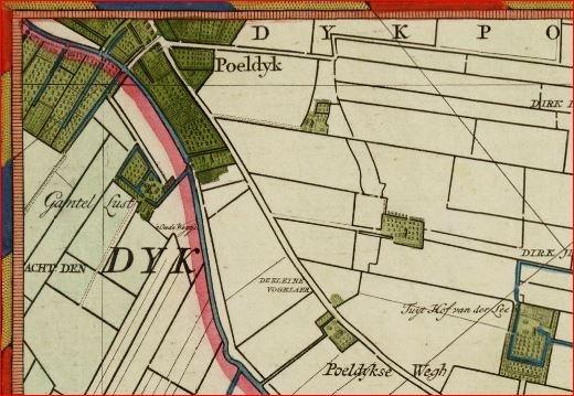 Oude kaarten Het plangebied is lange tijd onbebouwd. De huidige te slopen bebouwing is neergezet tussen 1963 en 1968. 11 De oudste gedetailleerde kaart van het gebied is de Kruikiuskaart uit 1712.