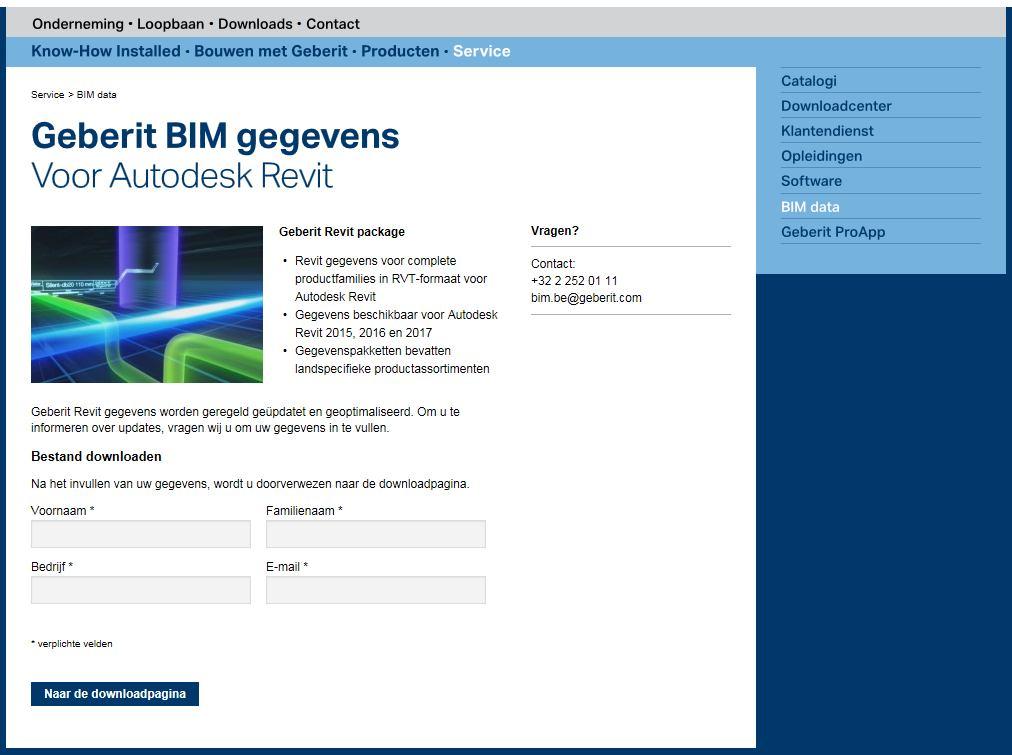 eu Geberit materiaalbibliotheken voor Autodesk Revit Geberit leidingsystemen Gratis downloaden en