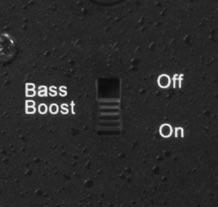 Instellen van de Bass-Boost-knop Met behulp van de Bass-Boost-knop is het mogelijk de basweergave te verbeteren.
