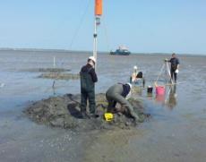 Voor de meting in de Waddenzee wordt per GPS opstelling 5 dagen continue gemeten.