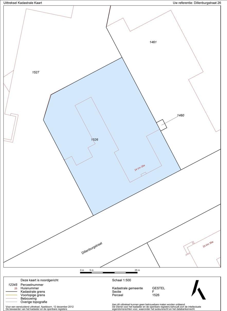 Kadastrale kaart Bestemmingsplan: Het bestemmingsplan is te raadplegen op www.ruimtelijkeplannen.