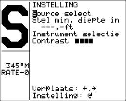 Bediening User (gebruiker) setup 2 Dit is een tweede set gebruiker instellingen die voor dagelijks gebruik normaliter niet gewijzigd behoeft te worden.