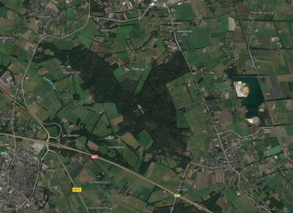 2 Plangebied 2.1 Ligging en beschrijving plangebied Het plangebied betreft het weiland dat hoort bij het melkveebedrijf aan de Hazeldonkseweg 20 te Liessel, gemeente Deurne.