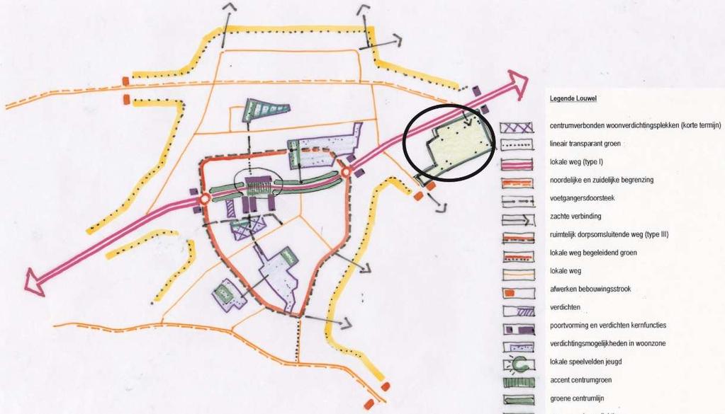 9/61 (deelrup 3) BE0112000154_3 3 Gemeentelijk ruimtelijk structuurplan Opglabbeek Het plangebied van deelrup 3 ligt op het grensvlak tussen de deelruimte historisch gegroeide nederzettingen en de