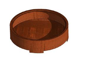 Planter Round Low 120 x 37 PRL120x37 180 x 37