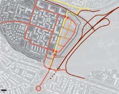 4.3. Ontsluiting en parkeren De nieuwe woonbuurt wordt op drie plaatsen ontsloten voor het gemotoriseerd verkeer.