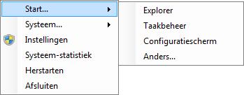 Figuur 12: Het service-menu Figuur 13: Submenu 'Start' Systeem.