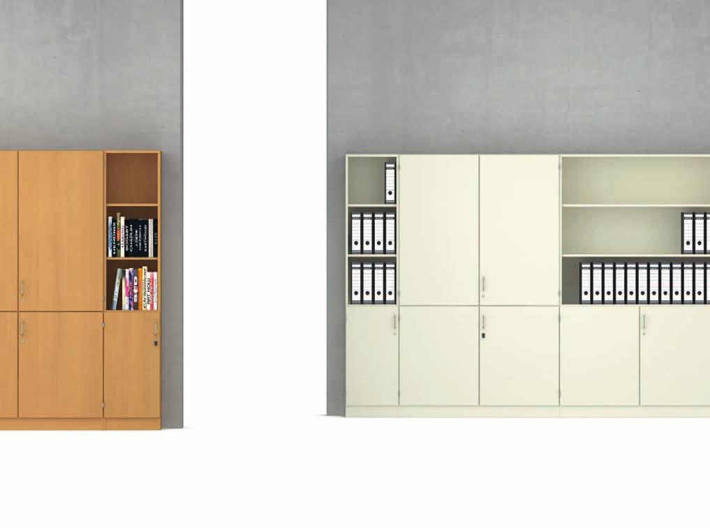 VS-International Product-Boek PRODUCTINFORMATIE S800-KSchrank-4-6_TY_FL - 13.03.2017 - www.vs-furniture.com Serie 800 Gecombineerde open en dichte kasten 40 tot 60 cm breed.