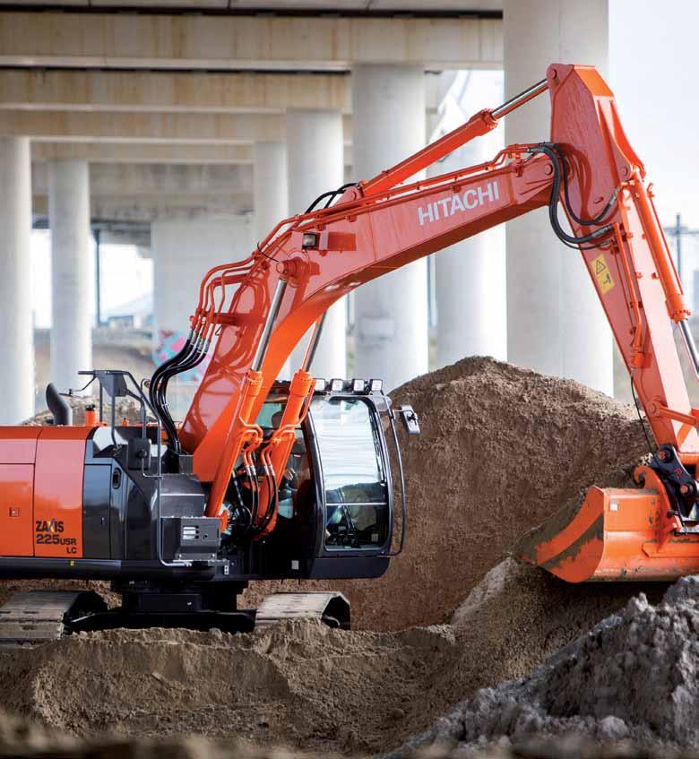 ZX225USR-5 PRODUCTIVITEIT De nieuwe ZAXIS 225USR biedt dezelfde hoge productiviteit die u van alle grondverzetmachines van Hitachi mag verwachten.