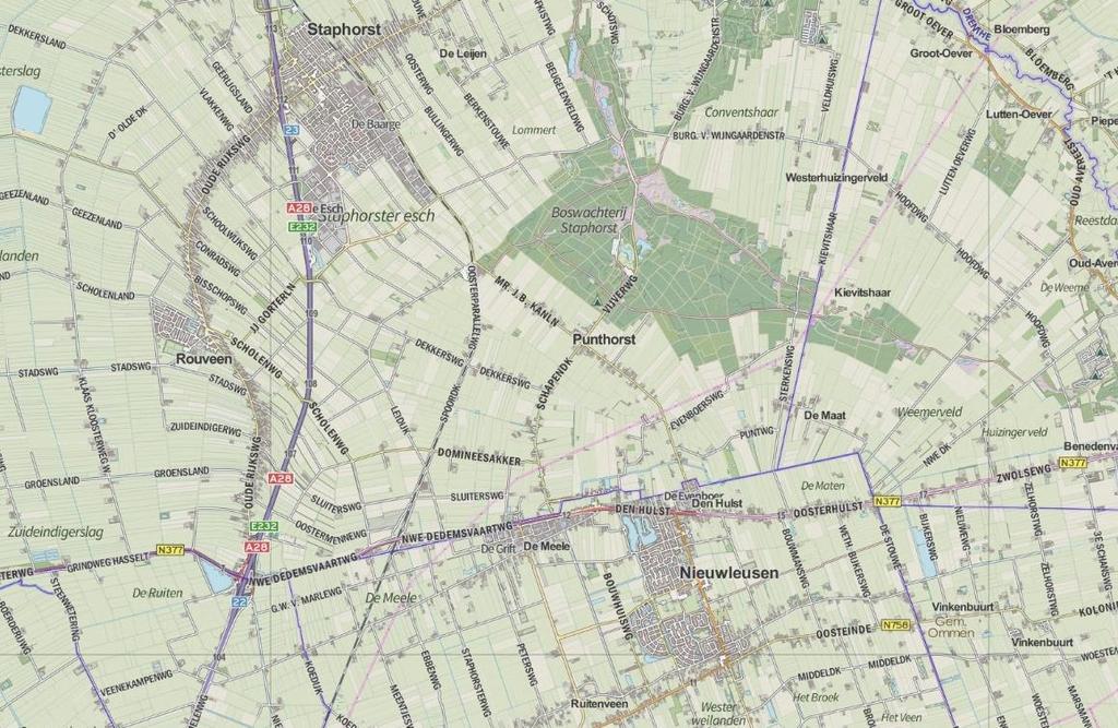 6. LOCATIE: Het bedrijf is gelegen op slechts 8 autominuten van de A28 en op korte afstand van de dorpen Nieuwleusen en Staphorst met diverse voorzieningen zoals