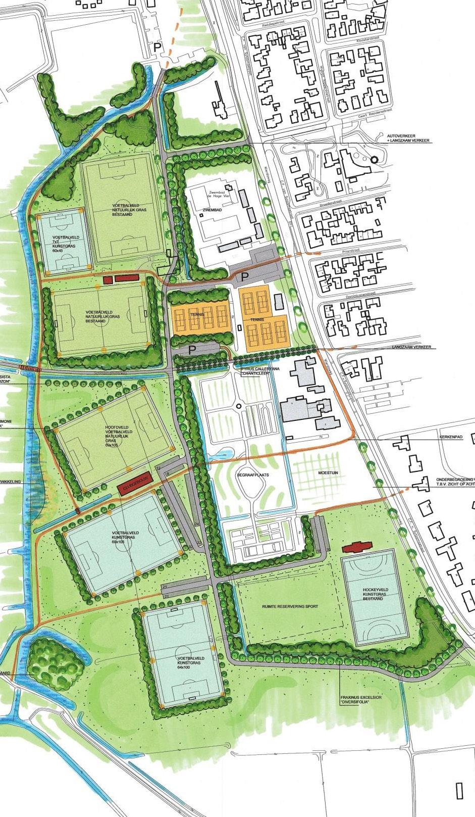 Visie ONTWERPMODEL Bij aanvang van de opdracht ontvingen wij de eerste opzet van een nieuw sportcomplex voor Winsum-West.