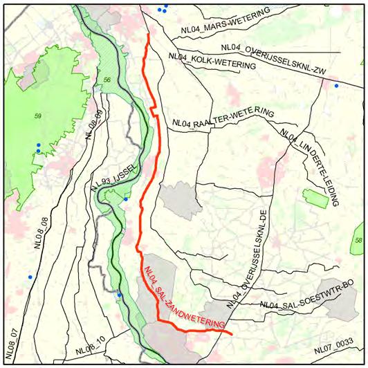 Factsheet KRW per oppervlaktewaterlichaam NL04_SAL-ZANDWETERING Basisgegevens Naam Code Status Type Stroomgebied Waterbeheergebied Provincie Gemeente Zandwetering NL04_SAL-ZANDWETERING Sterk