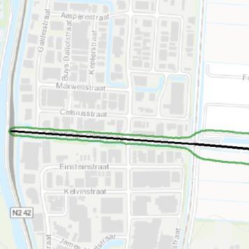 6 Figuur 4. Plaatsgebonden risicocontouren vervoer gevaarlijke stoffen N23 Beschouwd wegtraject Plaatsgebonden risicocontour 10-8 3.3. Groepsrisico Het groepsrisico is berekend.