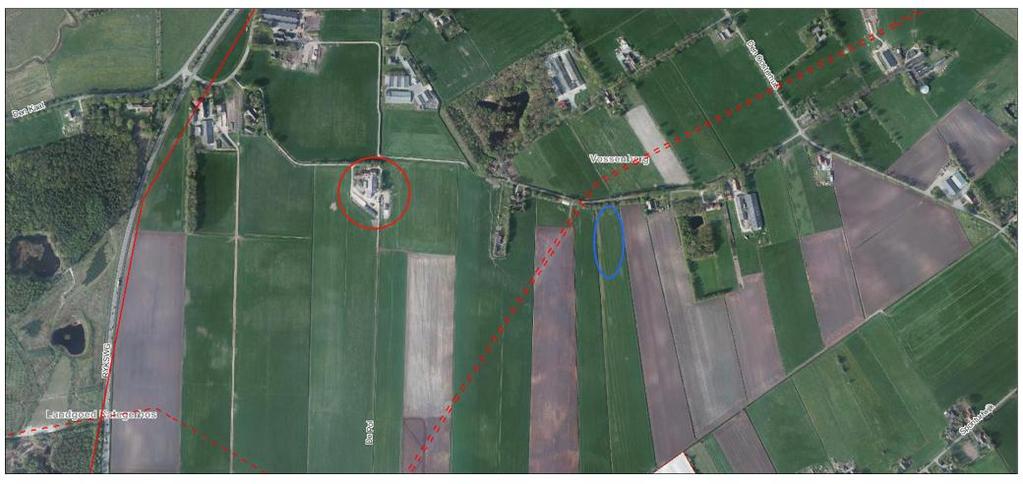 In de omgeving van de nieuwe quarantainestal zijn een tweetal buisleidingen (A503-KR-117 & A509-KR-140) van de Nederlandse Gasunie NV gelegen.