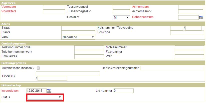 2. Inschrijven van een nieuw lid 2.1. Spelers 2.1.1. Login in de online ledenadministratie met de inlogcodes die door Club on the Net zijn toegestuurd. 2.1.2. Ga naar de ledenlijst door op LEDEN te klikken.