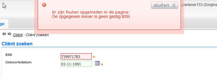 U kunt de foutief ingevoerde gegevens herstellen en opnieuw op de knop Zoeken klikken. 2.3 Nieuwe cliënt in Peridos 1.