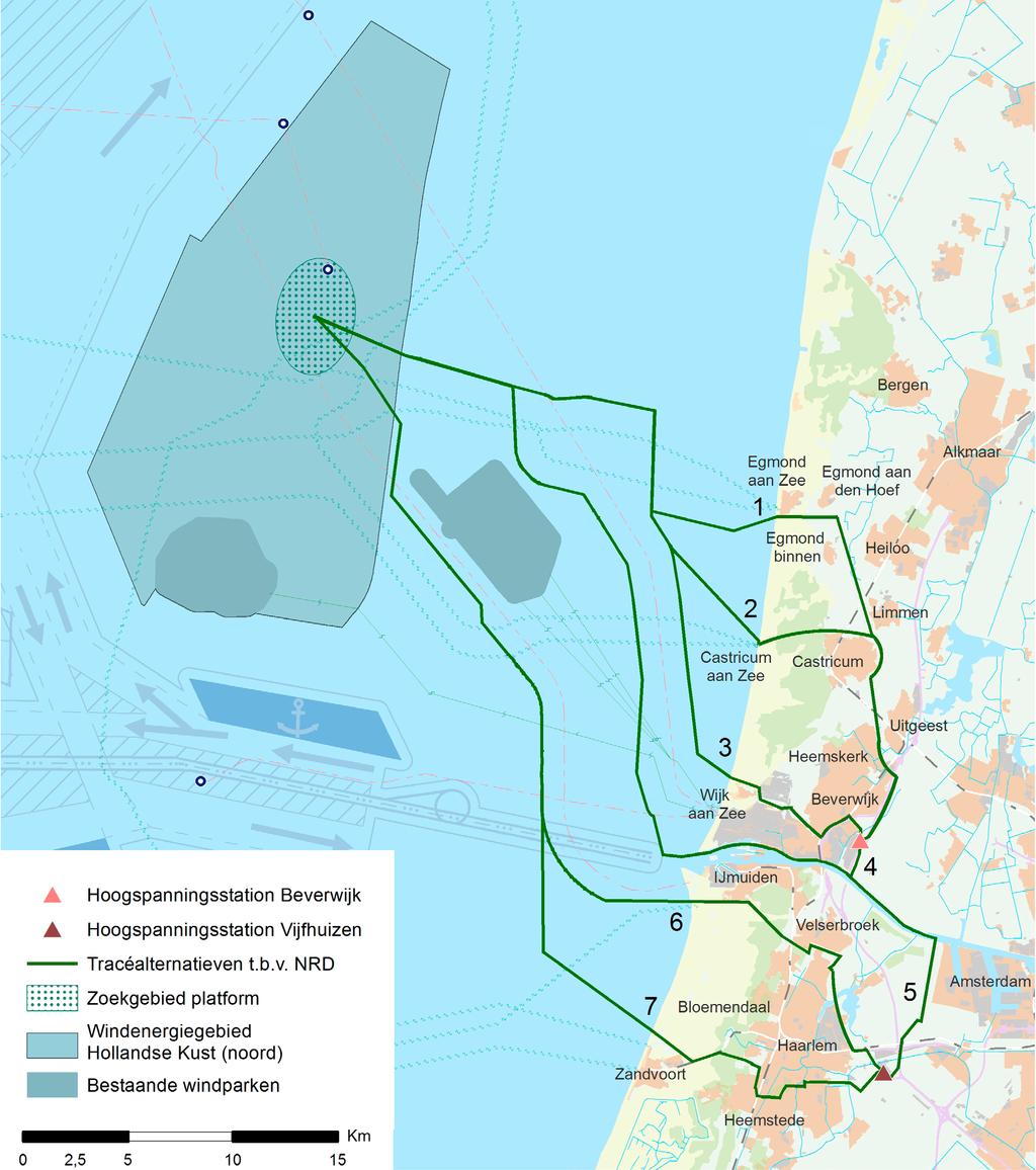 Tracéalternatieven Net op