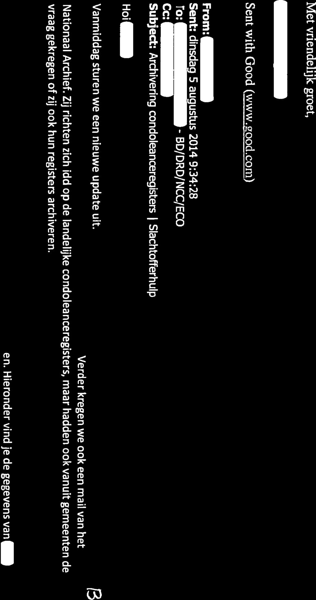 Van: Verzonden: BD/DRD/NCC/ECO woensdag 6 augustus 204 7:00 - BD/DW/AI FW: Archivering