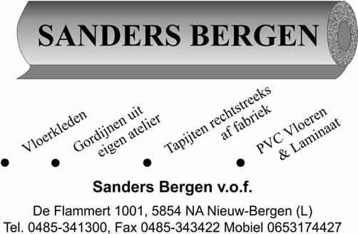 Dorpsraad Nieuw Bergen Secretariaat: George Breitnerstraat 20 5854 EE Nieuw Bergen E-Mail: info@dorpsraadnieuwbergen.nl Website: http:/www.dorpsraadnieuwbergen.nl Sint Petrusparochie Bergen Zondag 10.