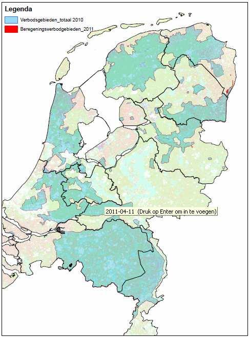 De nvwa bewaakt samen met de NAK de naleving van de beregeningsverboden. In de droge periode van eind juni/begin juli 2010 is hierbij gebruik gemaakt van helikoptervluchten.