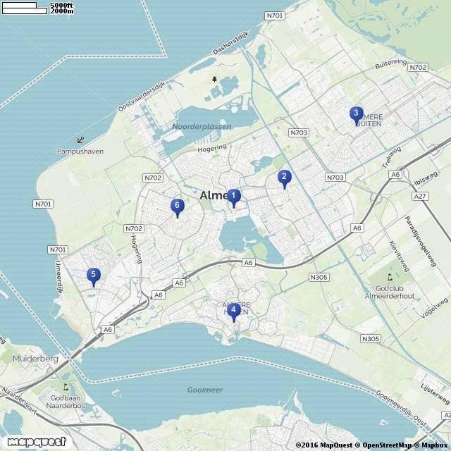 1. Centrum Almere 2. Parkwyk. Buitenmere Winkelgebied Score. Almere Haven 1. Centrum Almere 7,.