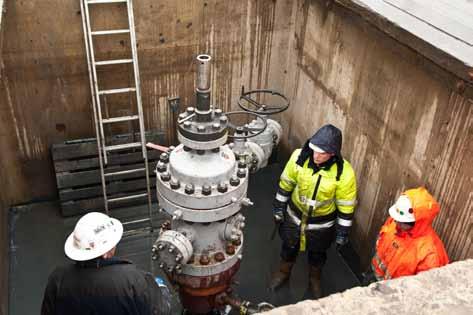 Is het aardwarmtesysteem tijdelijk buiten dienst dan kan de afsluiter op de wellhead gesloten worden. Het installeren van een wellhead is een precies werkje.