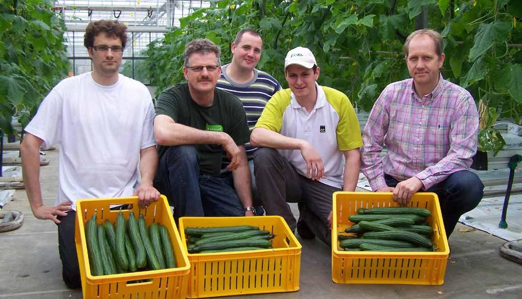 Eerste cluster van tuinders; Dries Vahl, André Vahl, Richard Juffer,