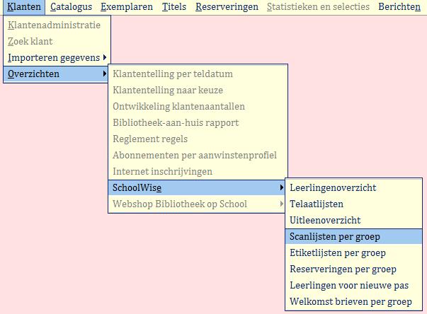 Scanlijsten Alle leerlingen die gebruik maken van schoolwise staan vermeld op de uitgedeelde scanlijsten. Als er veranderingen zijn (nieuwe leerlingen, nieuwe groep, leerlingen van school etc.