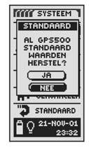 mm Noord referentie Geografisch Batterysaver Uit Standaardinstellingen Meters Functie Standaard Pointer Positie Dataveld Snelheid Statusbalk-indicator De statusbalk onderaan de systeempagina werkt