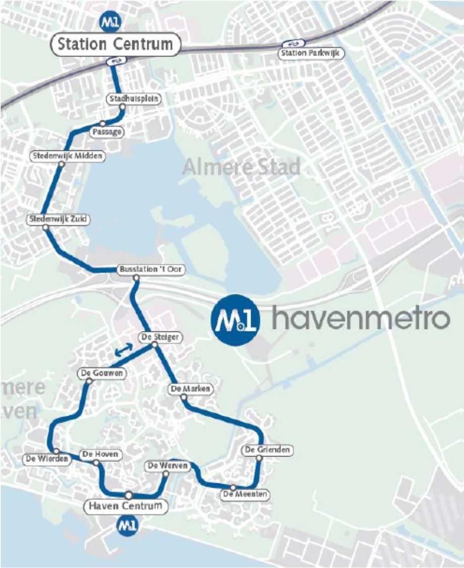 2 Hoofdstuk 1: Stadsnet Almere Het nieuwe lijnennet wordt hier lijn voor lijn besproken.