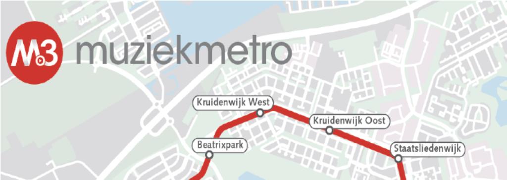 4 Lijn M 3: de Muziekmetro Op de volgende haltes bestaan overstapmogelijkheden: Halte Lijn Richting Station Almere