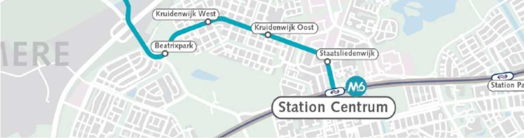 Molenbuurt Station Almere Centrum trein Amsterdam Centraal M 1 Haven M 4 Muziekwijk -