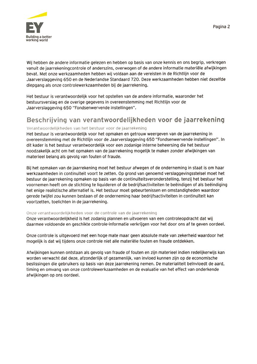 Accountantsverklaring 58 Trombosestichting Nederland