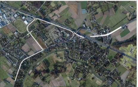 12.2.4 Randweg 19 In dit ontwikkelingsscenario wordt de N466 eerst onder de E40 door geleid ter hoogte van de huidige brug, waarna hij naar het westen afbuigt en de E40 volgt tot ter hoogte van de