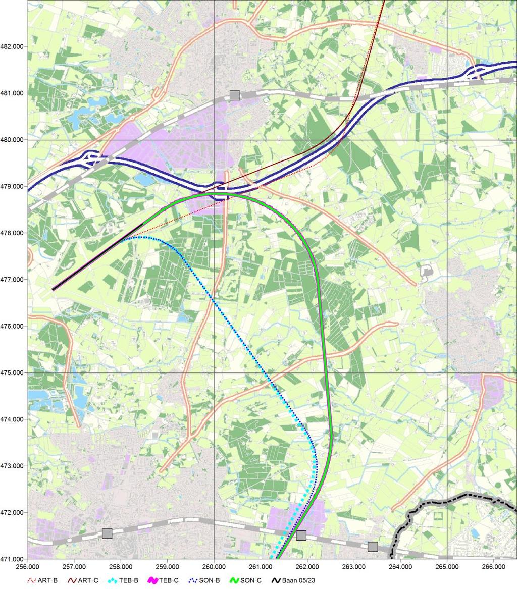 Bijlage D Routes Figuur 15 Startroutes IFR groot verkeer baan 05.