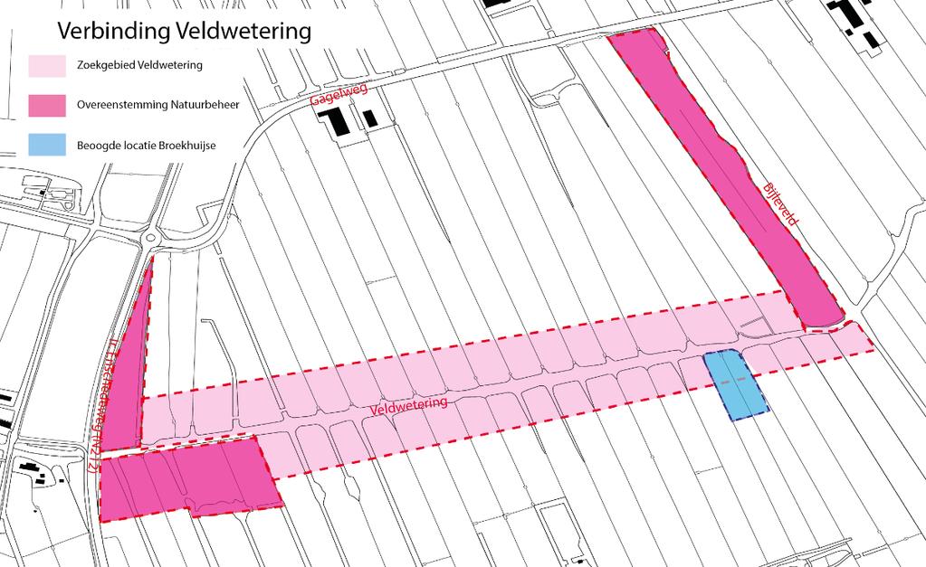 2 Ligging en beschrijving projectgebied Ligging De agrarische percelen die Melkveebedrijf Broekhuijse in particulier natuurbeheer gaat nemen liggen aan de zuidzijde van Polder Groot Wilnis-Vinkeveen,