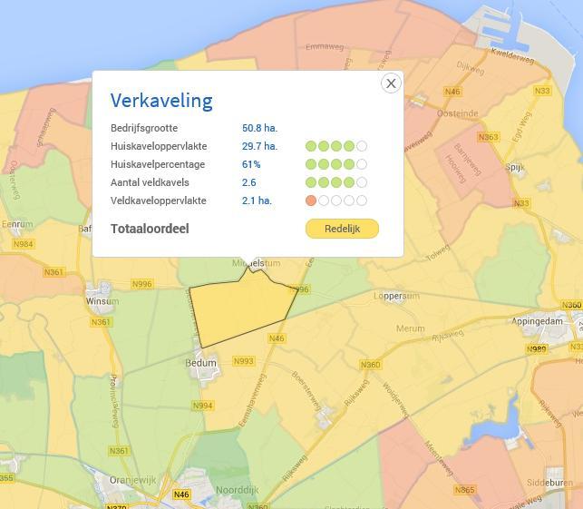 23 van 29 Afbeelding 11; Uitsnedes verkavelingskaart bron: www.verkavelenvoorgroei.nl In paragraaf 3.5 is de verkavelingssituatie van het onderzochte gebied nader onder de loep genomen.