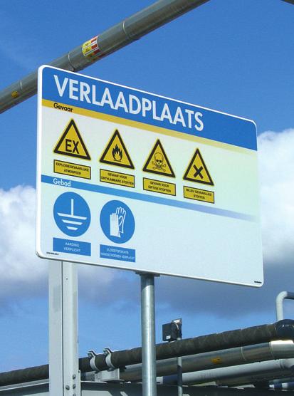 Verlaadplaatsbord (onshore) Algemene informatie over de voorschriften die op de tankauto verlaadplaats gelden.