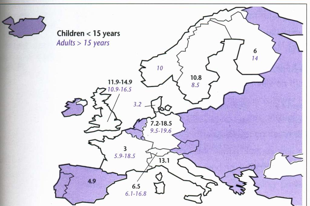 How many people suffer from it? Increase of allergies in Europe allergic sensibilisation: 19 % (1991) 27 % (1995) 2008?