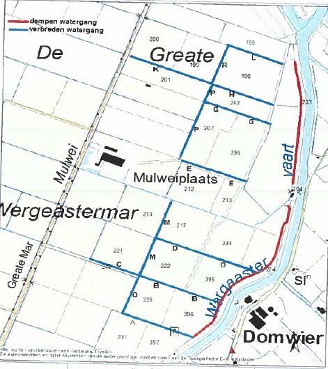 Ruimtelijke onderbouwing voor het afwijken van het bestemmingsplan ten behoeve van het dempen van een kadesloot en verbreden van watergangen in de Wergeastermarpolder Door het Wetterskip Fryslân is