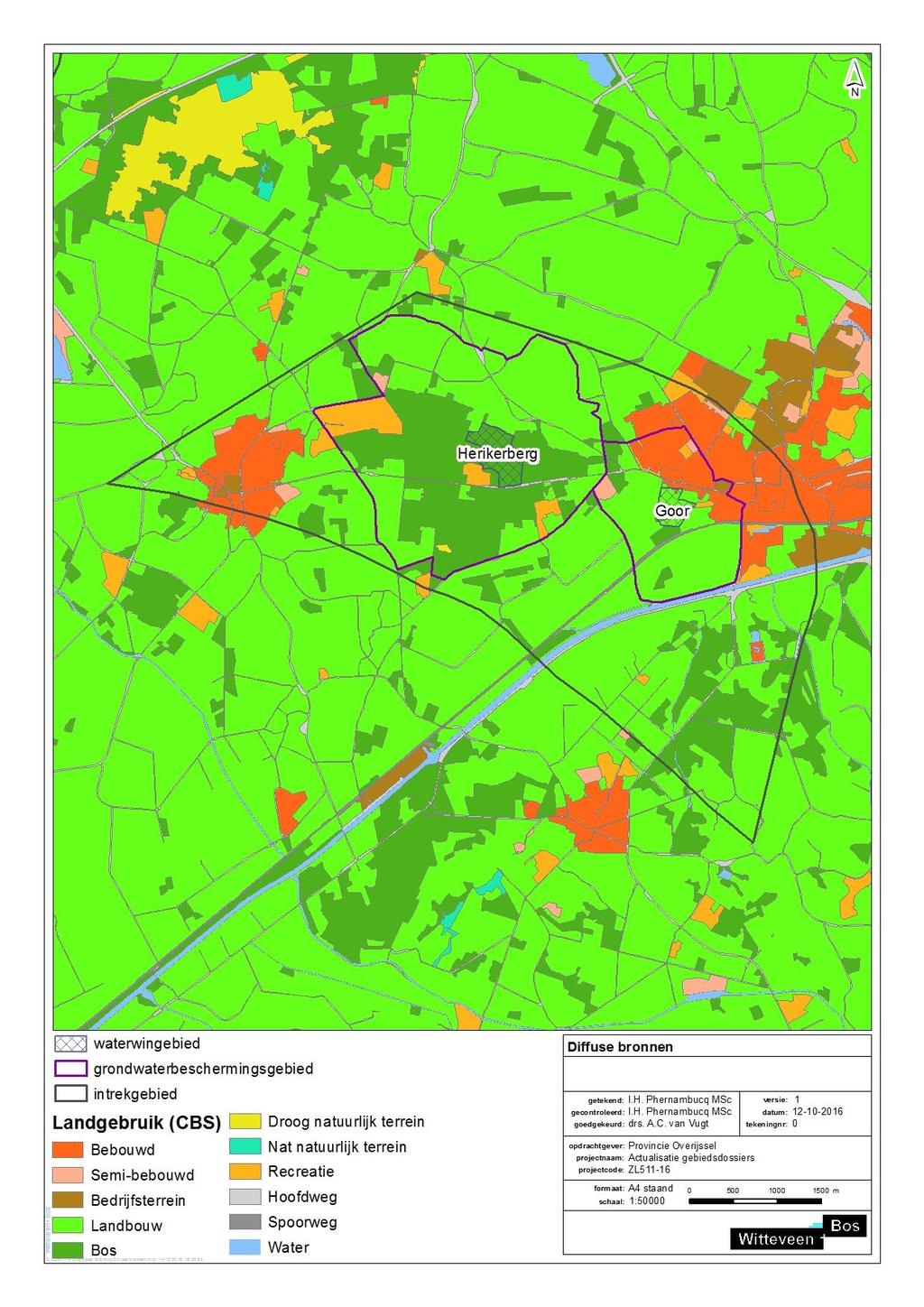 Afbeelding 5.2 Landgebruik [Bestand bodemgebruik, CBS] Het type landgebruik is bepalend voor de belasting van het beschermingsgebied van de winning.