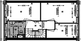 Eerste verdieping Praktisch 1 (tekening V-422c) - drie praktische slaapkamers - badkamer aan de voorzijde - loze leiding in de grootste slaapkamer uw keuze: 0 0 0 0 0 Praktisch 2 (tekening V-422d) -