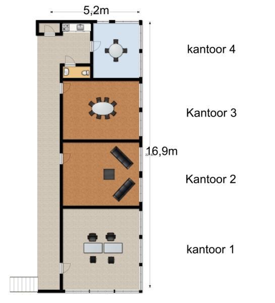 Plattegrond eerste verdieping 2D De