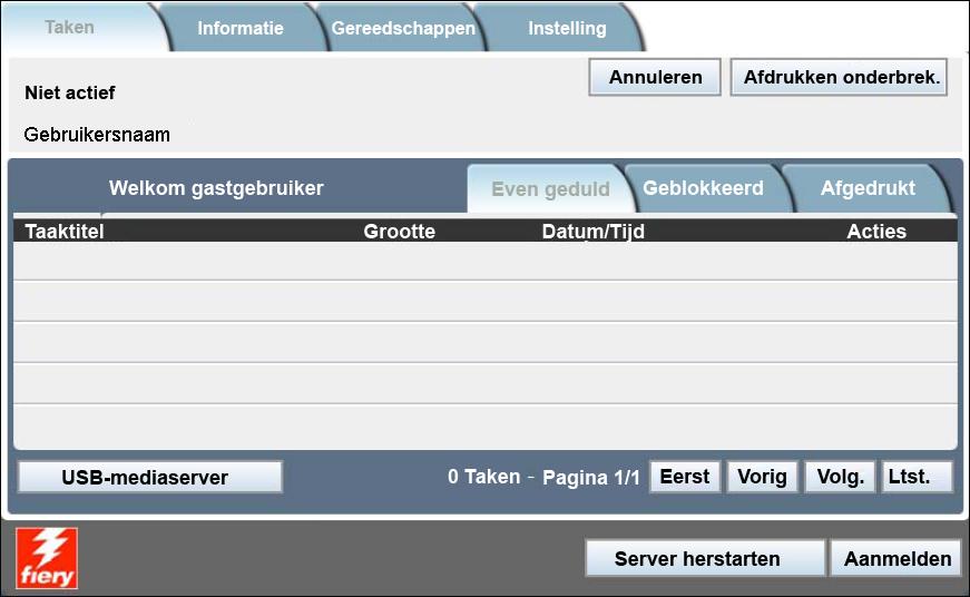 WELKOM 9 Stap 2 De Fiery instellen met Configure 1 Druk op Services Home (Begin services) op de kopieermachine. 2 Druk op Fiery op het aanraakpaneel van de kopieermachine.