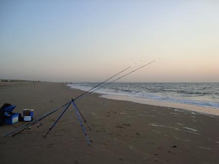 Hallo vis vienden, Na een lange werkdag (vrijdag 20-05-2011), toch nog maar even vissen op het strand van Ter Heijde.