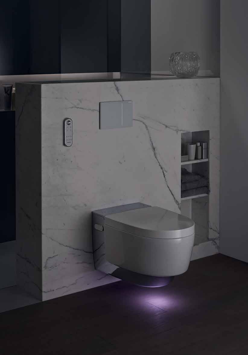Een eersteklas compleet toiletsysteem WhirlSpray douchetechnologie voor een zachte, vitaliserende douchestraal Keramisch closet zonder spoelrand met TurboFlush spoeltechnologie voor grondig spoelen