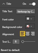 Sterker nog, gebruik zoveel mogelijk hetzelfde lettertype en formaat voor alle titels van diagrammen in het rapport en zorg dat ze identiek worden uitgelijnd.