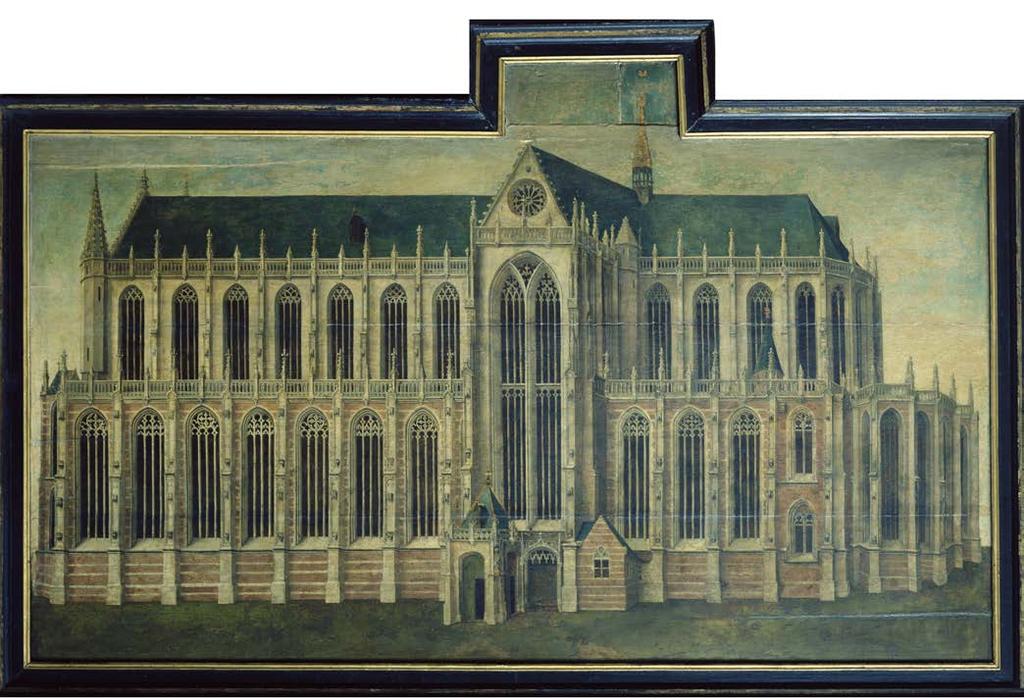 de belangrijkste kerk van het land Grootse plannen Maquetteschilderij van De Nieuwe Kerk uit 1480 90 Dit is het schilderij van de maquette voor het originele plan voor de